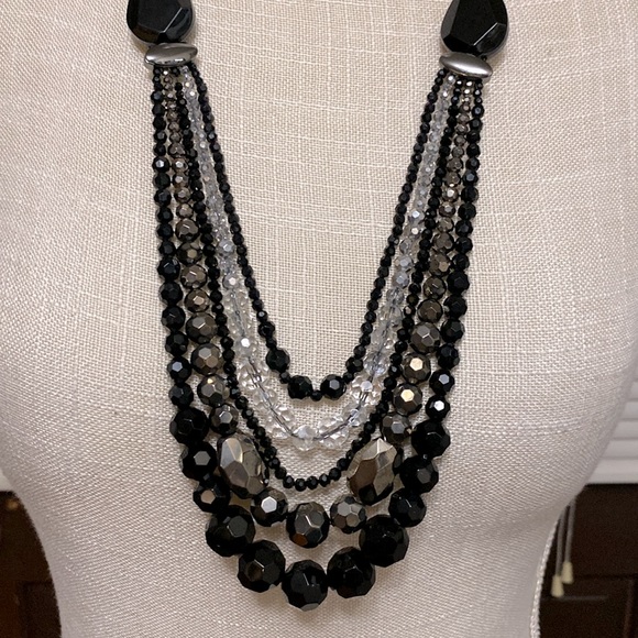 Lia Sophia glamorous “front row” chunky fashion jewelry layered necklace 32” - Picture 3 of 12